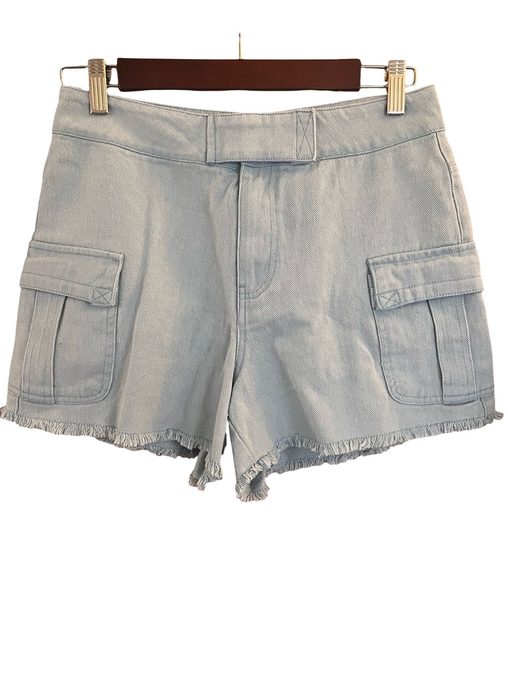 Eesome Light Blue Cargo Denim Shorts - Women's Casual Summer Shorts